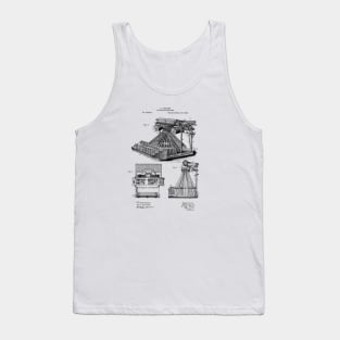 Vintage Typewriter Patent Typist Gift Tank Top